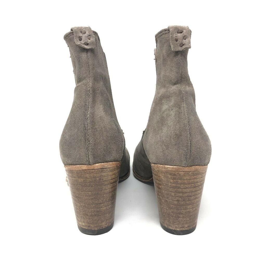 Alberto Fermani Boot Women's 6 Piccola Taupe Gray Suede Heel Bootie - Picture 4 of 8